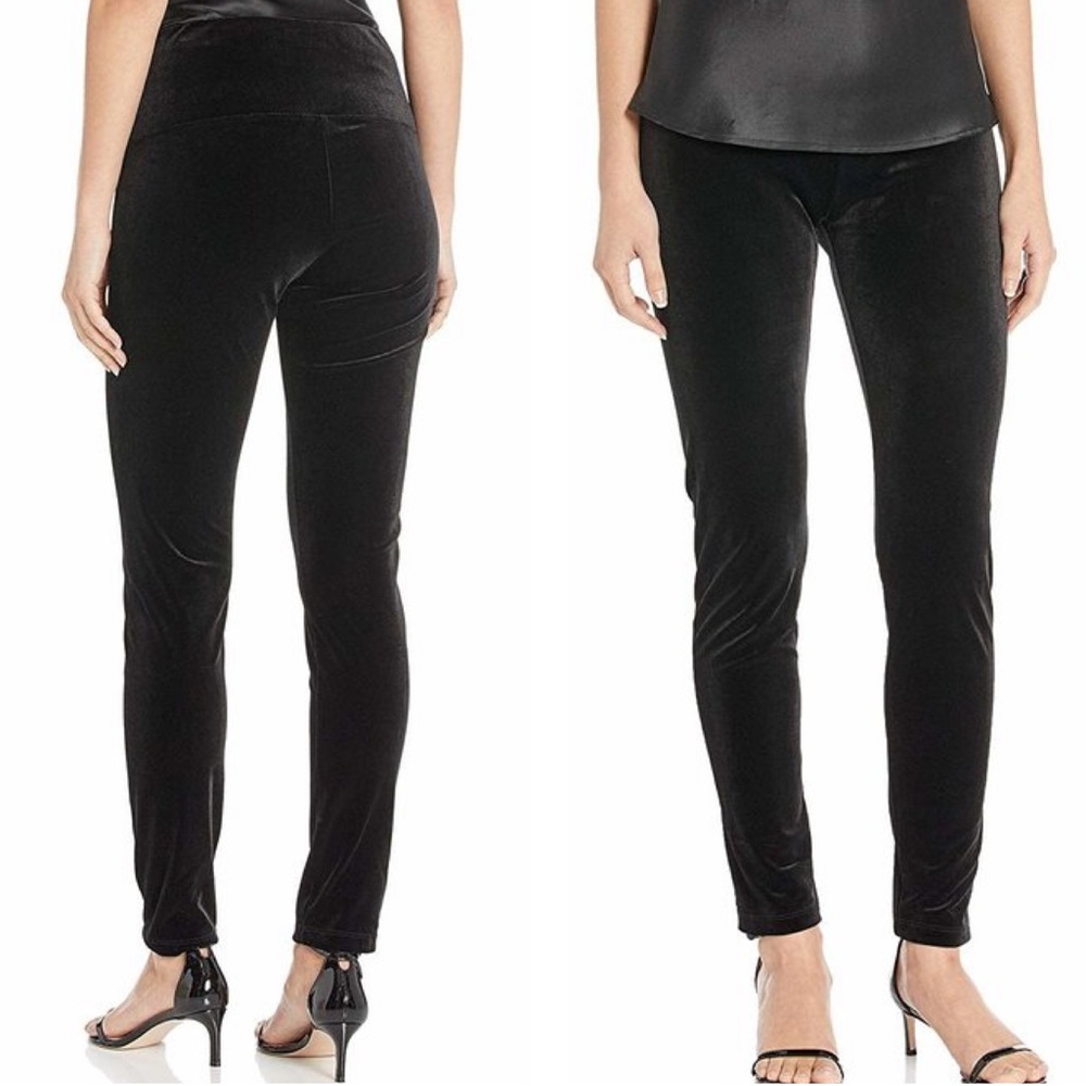 52. PLUS NWT Slim-Sation Black Velvet Pull On Stretch Legging Pants Size 3X